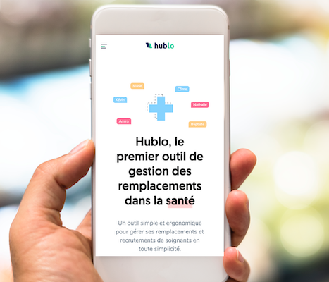 Téléphone avec l'application Hublo