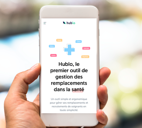 Téléphone avec l'application Hublo